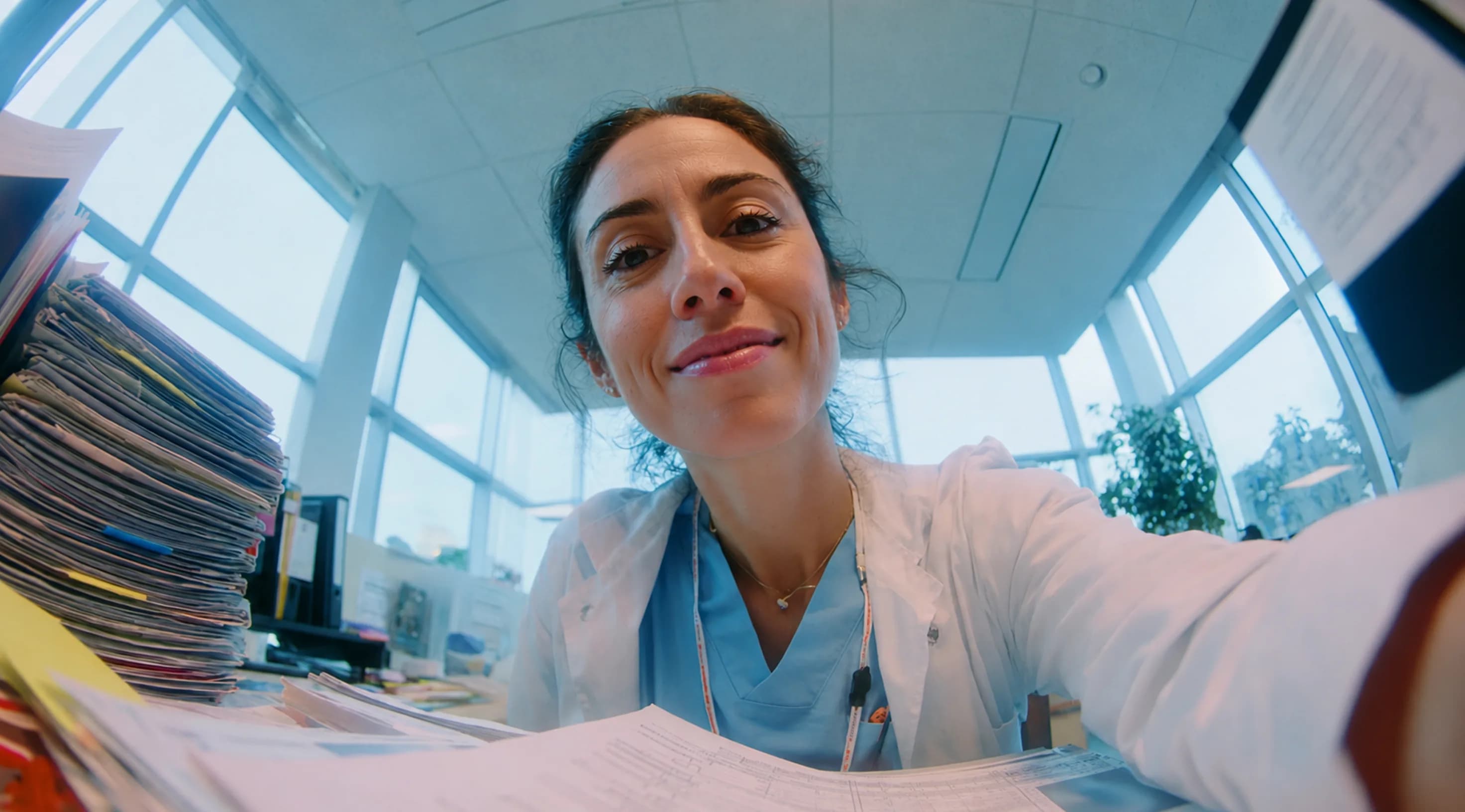 Healthcare operator at work
